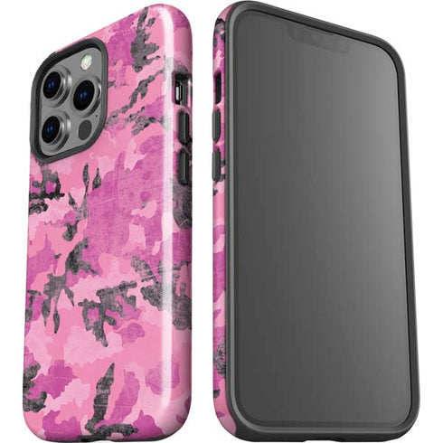 Pink Camouflage iPhone 15 Pro Impact Case