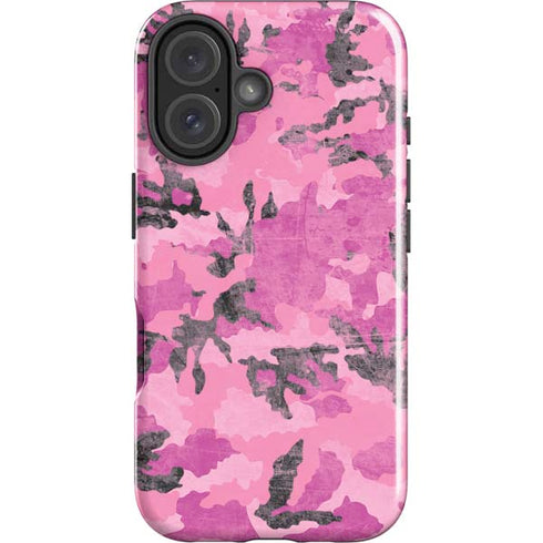 Pink Camouflage iPhone 16 Impact Case