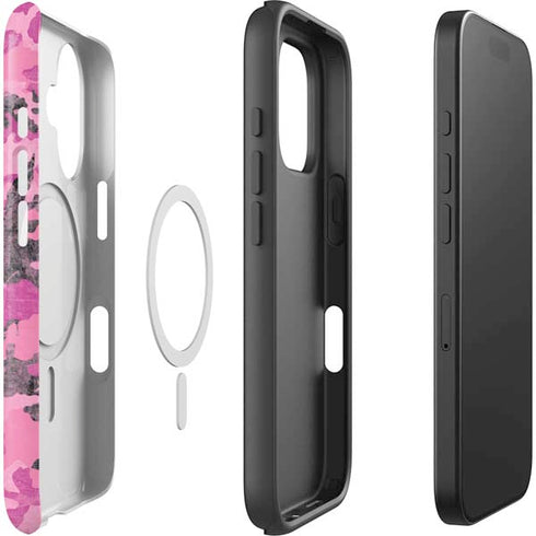 Pink Camouflage iPhone 16 Magsafe Impact Case