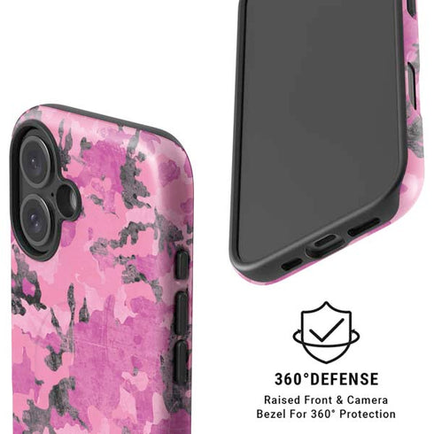 Pink Camouflage iPhone 16 Magsafe Impact Case