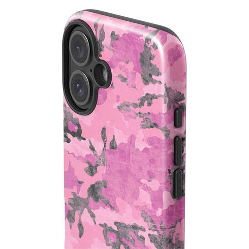 Pink Camouflage iPhone 16 Plus Impact Case