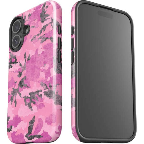 Pink Camouflage iPhone 16 Plus Impact Case