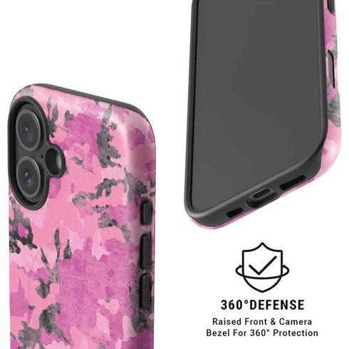 Pink Camouflage iPhone 16 Plus Magsafe Impact Case