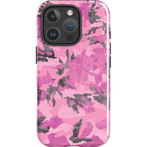 Pink Camouflage iPhone 16 Pro Impact Case