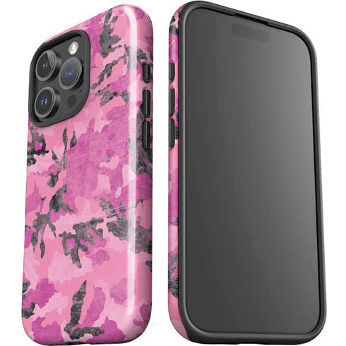 Pink Camouflage iPhone 16 Pro Max Impact Case