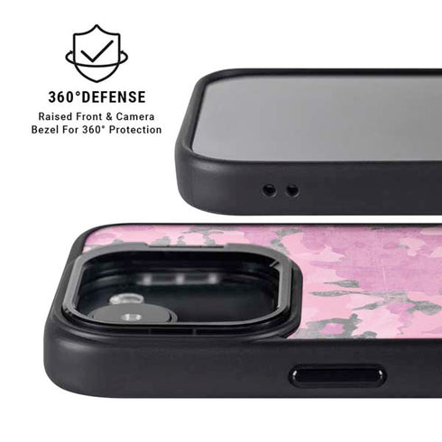 Pink Camouflage iPhone 16e Kickstand Case