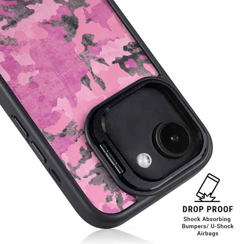 Pink Camouflage iPhone 16e Kickstand Case