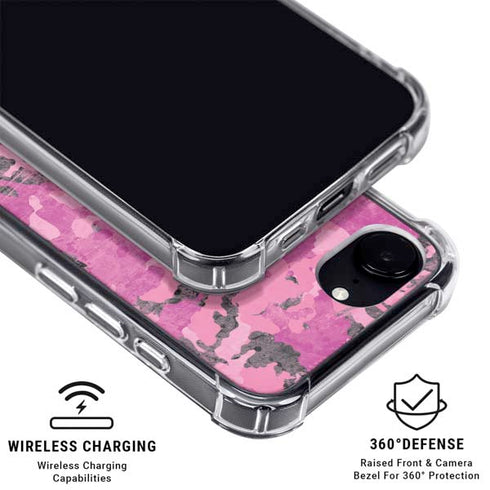 Pink Camouflage iPhone 16e MagSafe Case