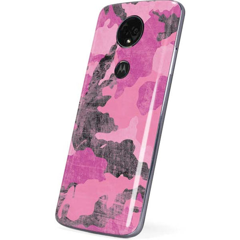 Pink Camouflage Moto E5 Plus Skin