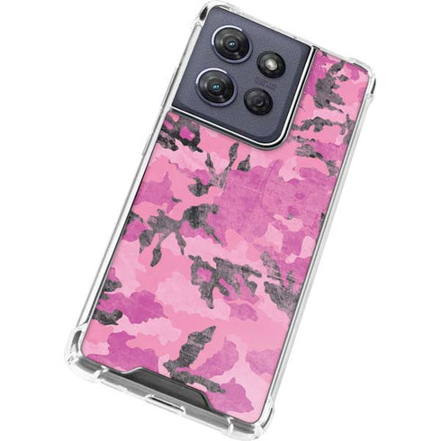 Pink Camouflage Moto G Play 5G (2025) Clear Case