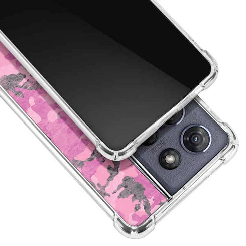 Pink Camouflage Moto G Stylus 5G (2025) Clear Case