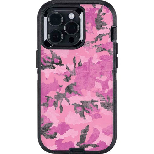 Pink Camouflage Otterbox Defender iPhone Skin