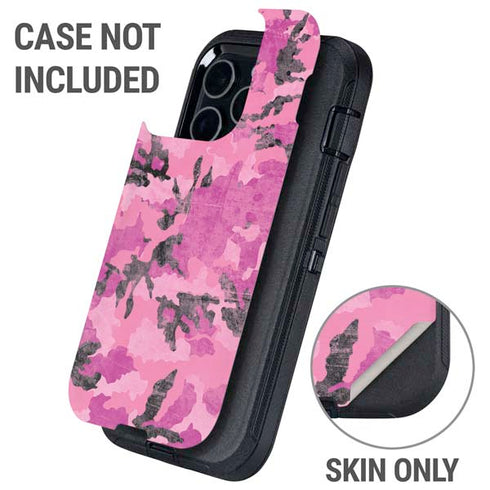 Pink Camouflage Otterbox Defender iPhone Skin