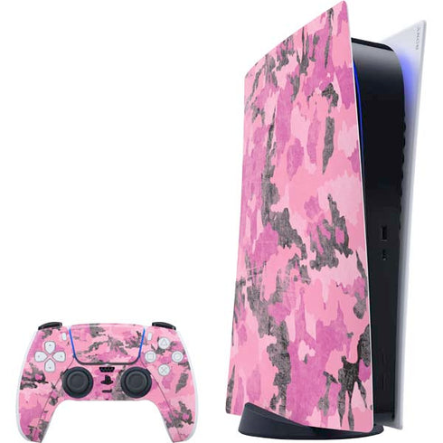 Pink Camouflage PlayStation PS5 Skins