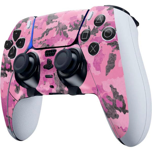 Pink Camouflage PS5 DualSense Edge Pro Controller Skin
