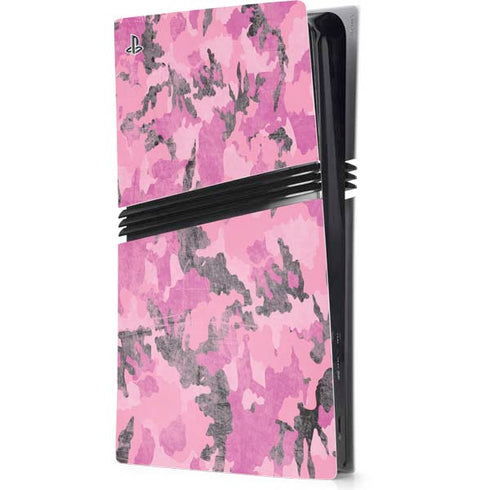 Pink Camouflage PS5 Pro Console Skin
