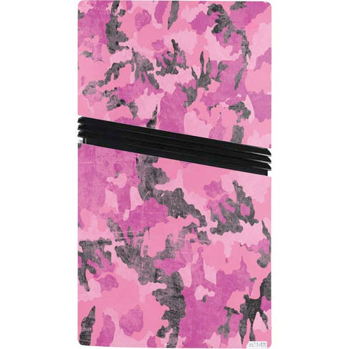 Pink Camouflage PS5 Pro Console Skin