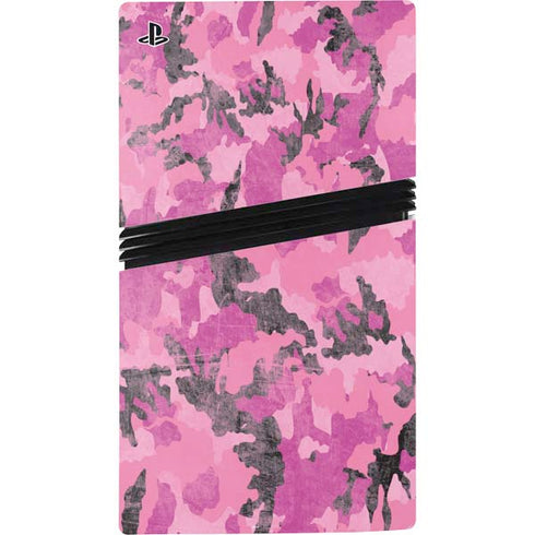 Pink Camouflage PS5 Pro Disk Bundle Skin