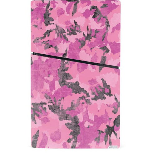 Pink Camouflage PS5 Slim Digital Edition Console Skin