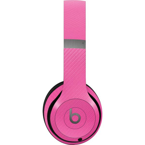 Pink Carbon Fiber Specialty Texture Material Beats Solo 4 Wireless Headphones Skin