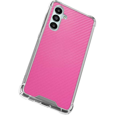 Pink Carbon Fiber Specialty Texture Material Galaxy A16 5G Clear Case