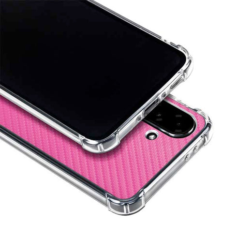 Pink Carbon Fiber Specialty Texture Material Galaxy A36 5G Clear Case