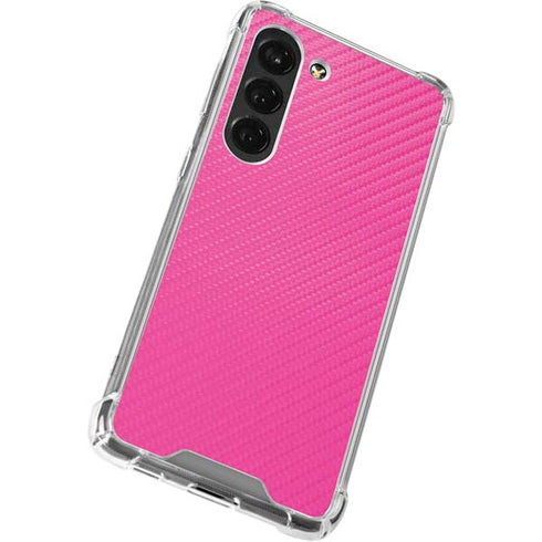 Pink Carbon Fiber Specialty Material Galaxy S23 Clear Case