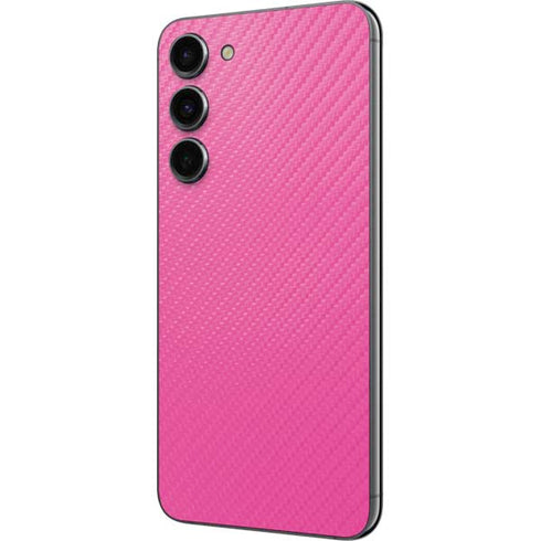 Pink Carbon Fiber Specialty Material Galaxy S23 Plus Skin