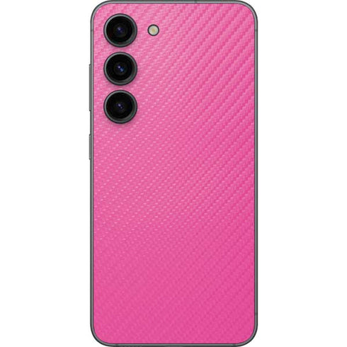 Pink Carbon Fiber Specialty Material Galaxy S23 Skin