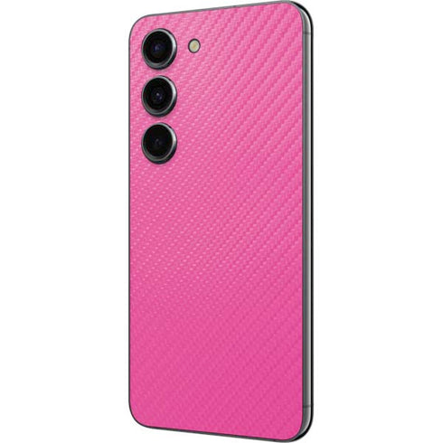 Pink Carbon Fiber Specialty Material Galaxy S23 Skin
