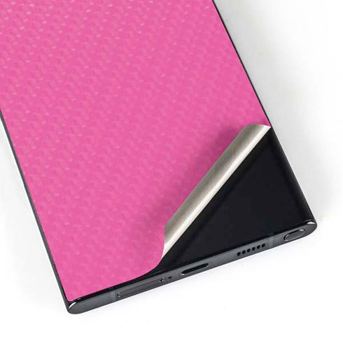 Pink Carbon Fiber Specialty Texture Material Galaxy S24 Ultra Skin