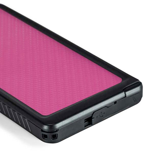 Pink Carbon Fiber Specialty Texture Material Galaxy S24 Ultra Waterproof Case