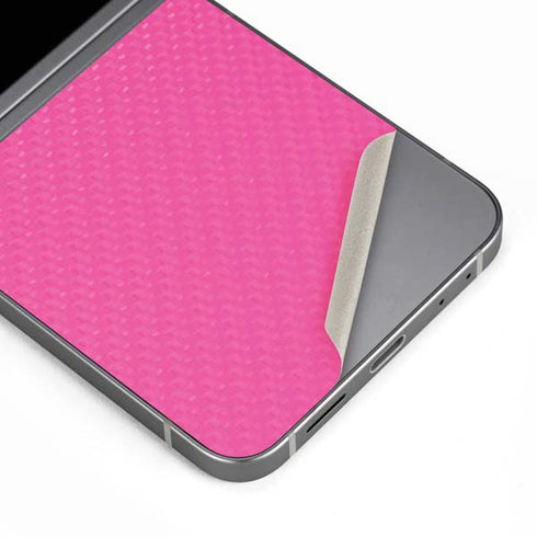Pink Carbon Fiber Specialty Texture Material Galaxy Z Flip6 Skin