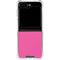 Pink Carbon Fiber Specialty Texture Material Galaxy Z Flip6 Clear Case