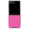Pink Carbon Fiber Specialty Texture Material Galaxy Z Flip7 Clear Case