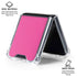 Pink Carbon Fiber Specialty Texture Material Galaxy Z Flip7 Clear Case