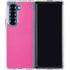 Pink Carbon Fiber Specialty Texture Material Galaxy Z Fold6 Clear Case