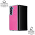 Pink Carbon Fiber Specialty Texture Material Galaxy Z Fold6 Clear Case
