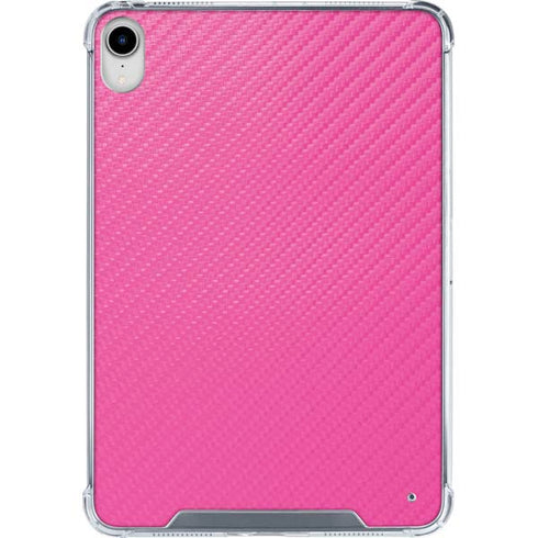 Pink Carbon Fiber Specialty Texture Material iPad 11th Gen (2025) Clear Case