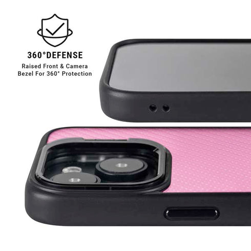 Pink Carbon Fiber Specialty Texture Material iPhone 13 Kickstand Case