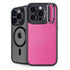 Pink Carbon Fiber Specialty Texture Material iPhone 13 Pro Kickstand Case