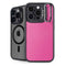 Pink Carbon Fiber Specialty Texture Material iPhone 15 Pro Kickstand Case