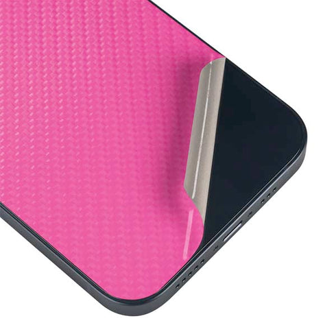 Pink Carbon Fiber Specialty Material iPhone 15 Skin