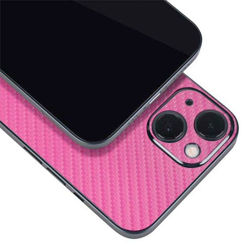 Pink Carbon Fiber Specialty Material iPhone 15 Skin