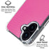 Pink Carbon Fiber Specialty Texture Material iPhone 16 Clear Case
