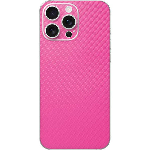 Pink Carbon Fiber Specialty Texture Material iPhone 16 Pro Max Skin