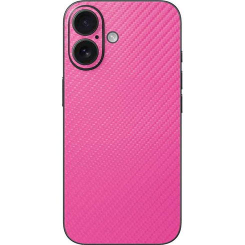 Pink Carbon Fiber Specialty Texture Material iPhone 16 Skin