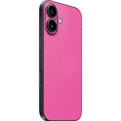 Pink Carbon Fiber Specialty Texture Material iPhone 16 Skin