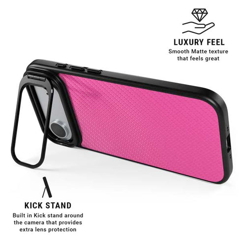 Pink Carbon Fiber Specialty Texture Material iPhone 17 Air Kickstand Case