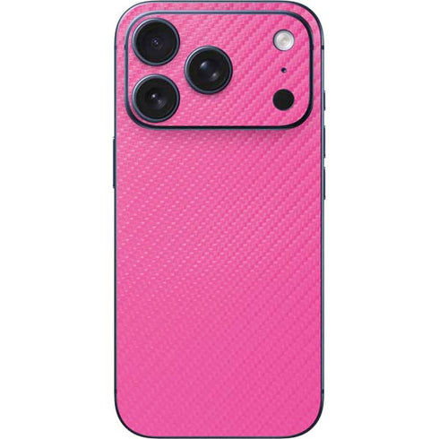 Pink Carbon Fiber Specialty Texture Material iPhone 17 Pro Skin